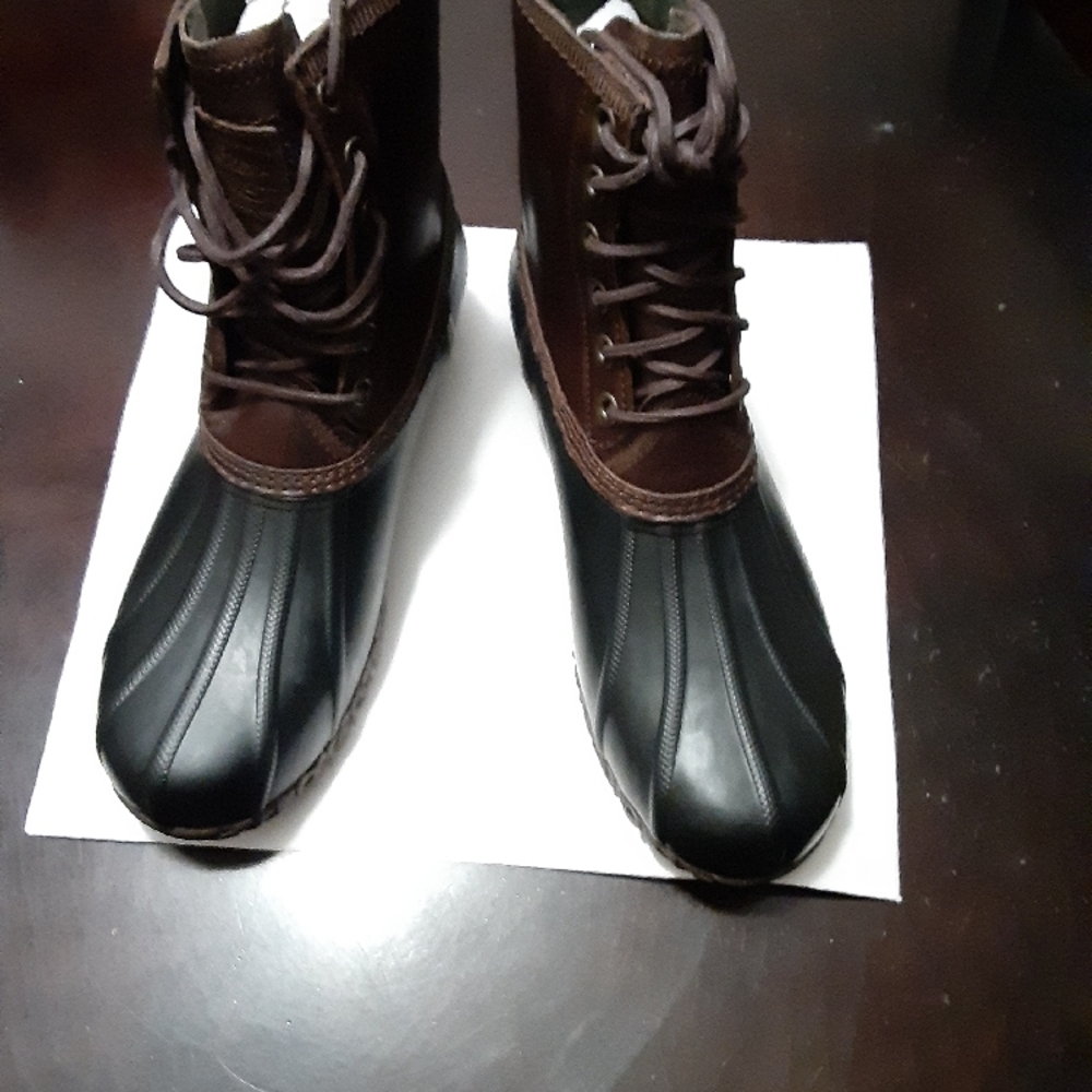 Men's Brown and Black Duck Boots